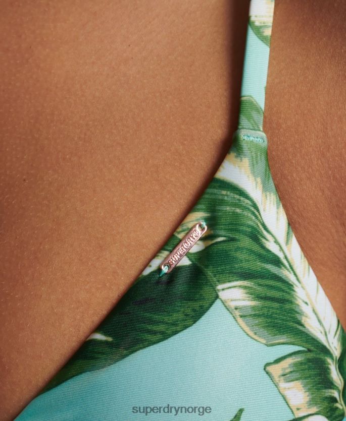 Superdry grønn klær 86P46D3254 resirkulert vintage surfelogo bikini topp kvinner