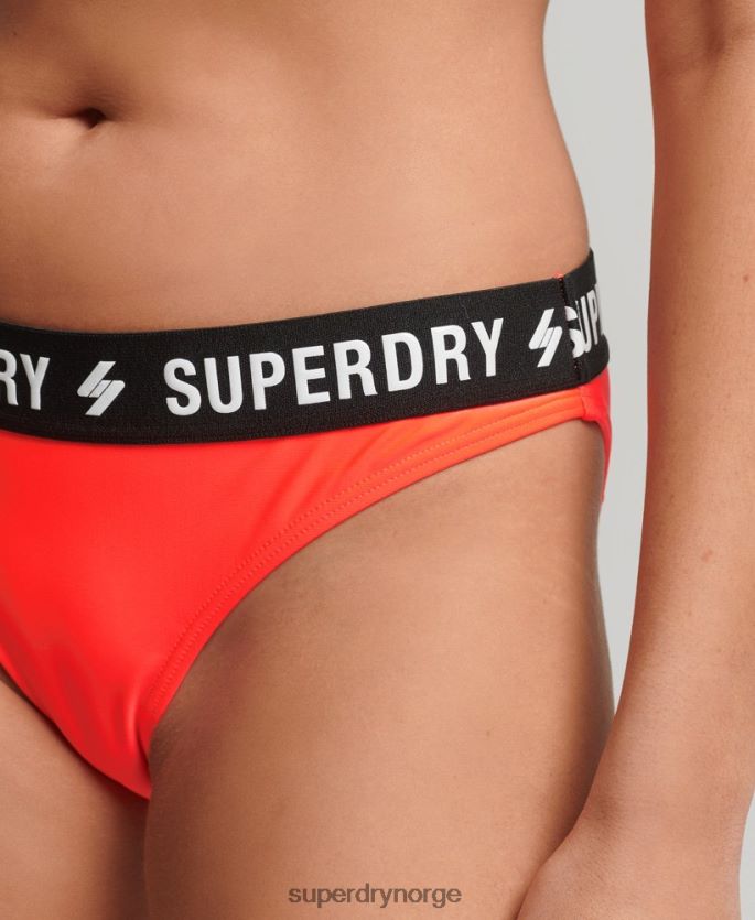 Superdry korall klær 86P46D3239 resirkulert elastisk bikinitruse kvinner