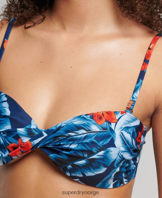 Superdry mørke blå klær 86P46D6522 vintage twist bandeau bikini topp kvinner