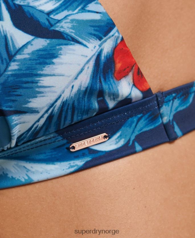 Superdry mørke blå klær 86P46D6767 vintage bikinitopp med t-rygg kvinner