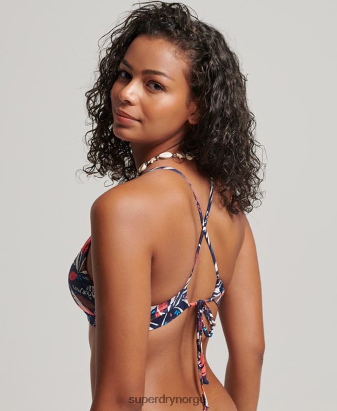 Superdry marinen klær 86P46D3182 trekant resirkulert bikini topp kvinner