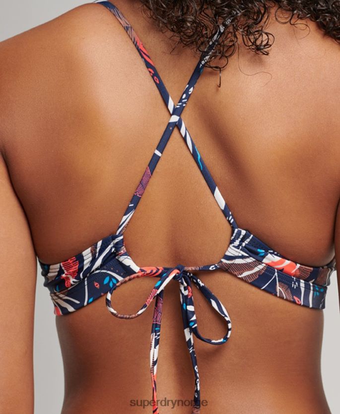 Superdry marinen klær 86P46D3182 trekant resirkulert bikini topp kvinner