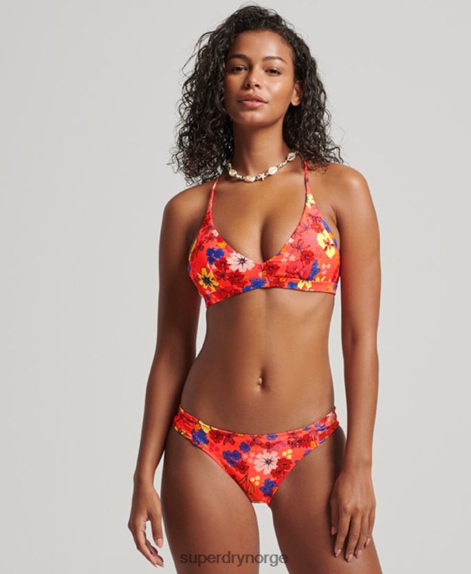 Superdry oransje klær 86P46D3192 trekant resirkulert bikini topp kvinner