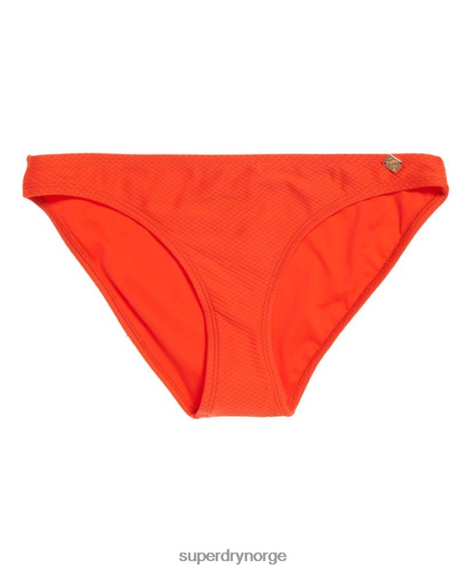 Superdry oransje klær 86P46D3264 sophia teksturerte bikinibukse kvinner