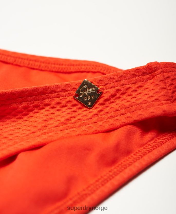 Superdry oransje klær 86P46D3264 sophia teksturerte bikinibukse kvinner