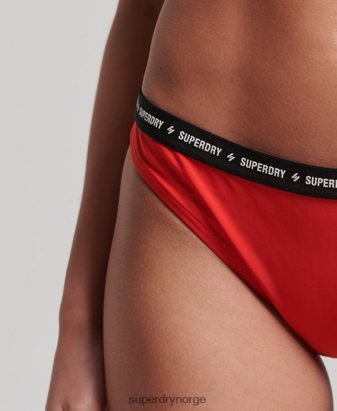 Superdry rød klær 86P46D3217 mikroelastisk resirkulert bikinitruse kvinner