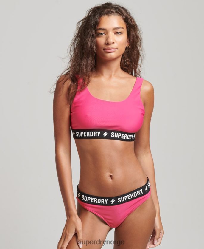 Superdry rosa klær 86P46D3243 kode elastisk bikini topp kvinner