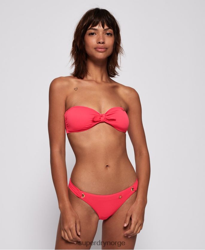 Superdry rosa klær 86P46D3265 picot teksturert bandeai bikini topp kvinner