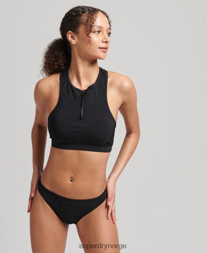 Superdry svart klær 86P46D3255 svømmesport bikini topp kvinner