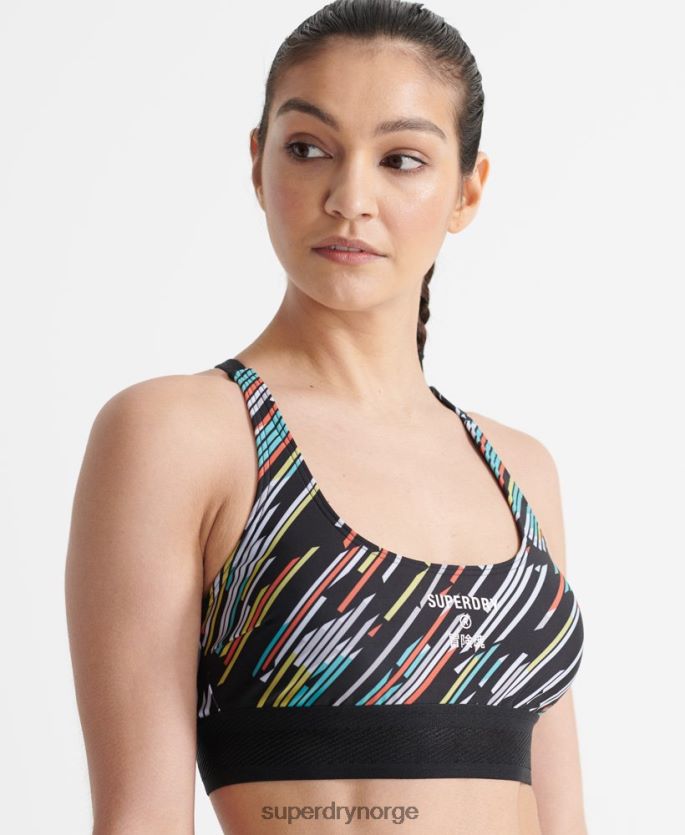 Superdry svart klær 86P46D6353 sport volley bikini topp kvinner