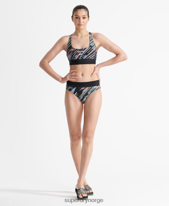 Superdry svart klær 86P46D6353 sport volley bikini topp kvinner