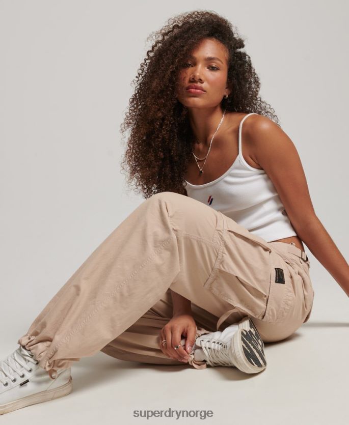 Superdry brun klær 86P46D2036 vintage lavvekst cargo bukser kvinner