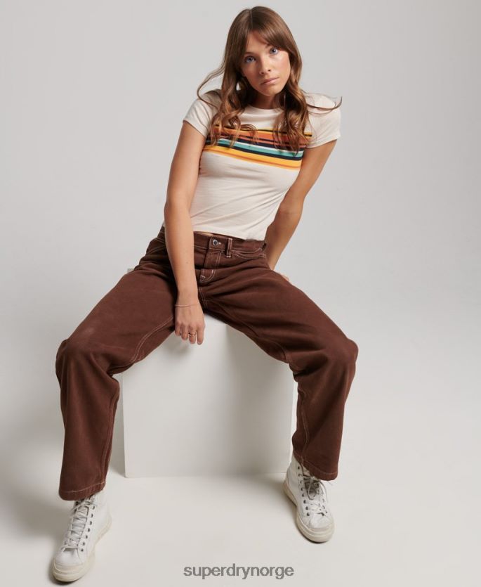 Superdry brun klær 86P46D2555 kontrast snekker bukser kvinner