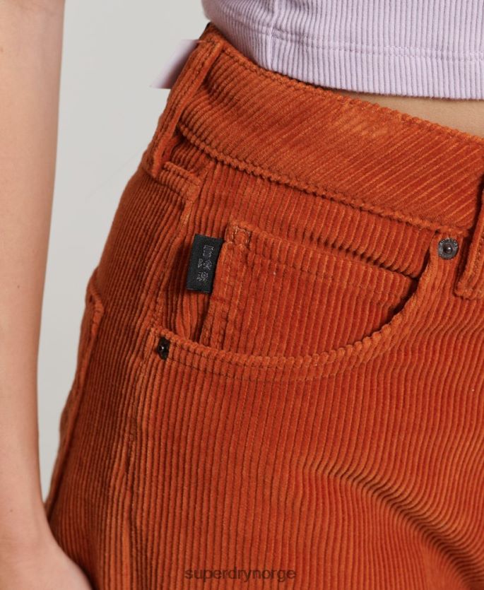 Superdry brun klær 86P46D2570 vintage bukser med vidde ben kvinner