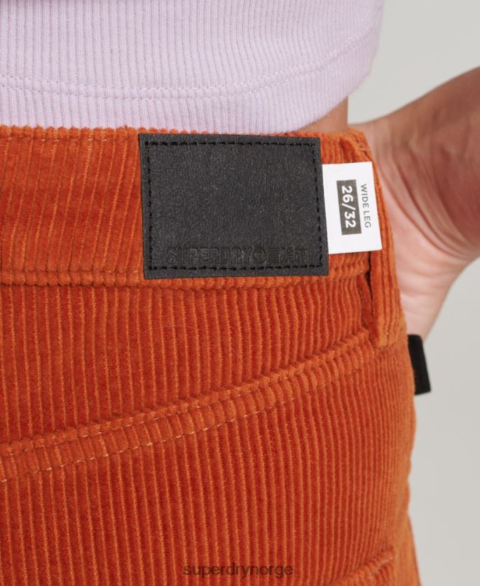 Superdry brun klær 86P46D2570 vintage bukser med vidde ben kvinner
