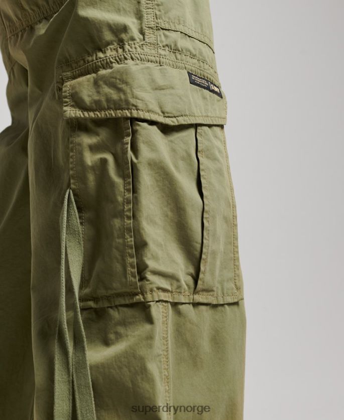 Superdry grønn klær 86P46D2015 lavvekst cargobukser med brede ben kvinner
