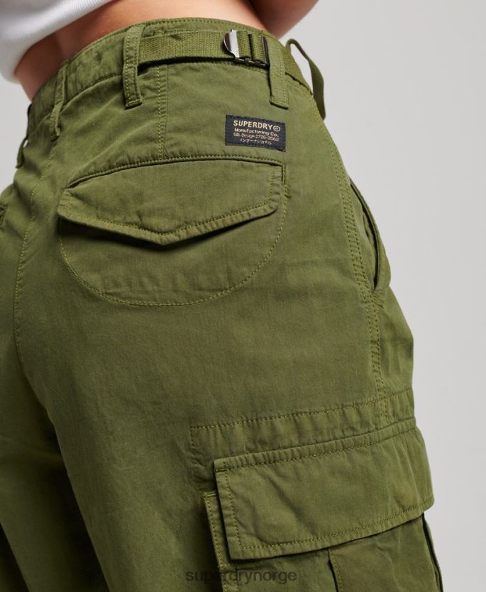 Superdry grønn klær 86P46D2038 vintage lavvekst cargo bukser kvinner