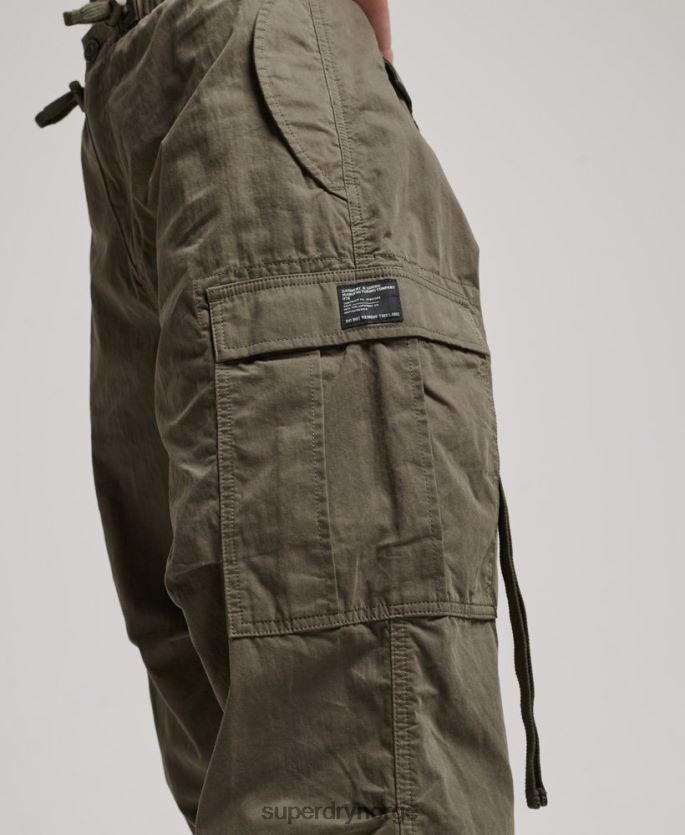 Superdry grønn klær 86P46D2560 bukser med fallskjermgrep kvinner
