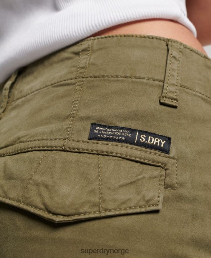 Superdry grønn klær 86P46D2569 slim cargo-bukser i økologisk bomull kvinner