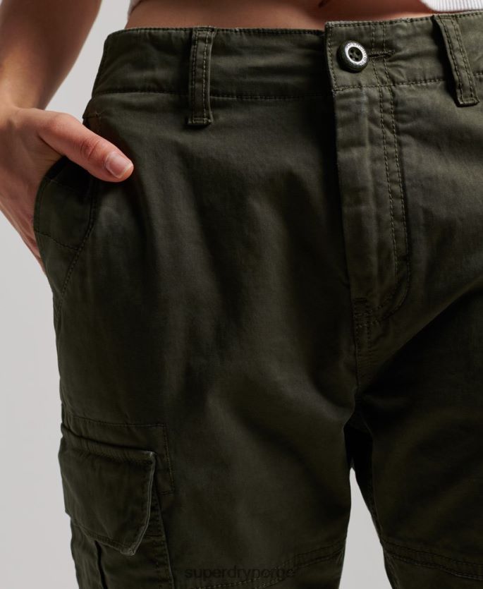 Superdry grønn klær 86P46D2574 slim cargo-bukser i økologisk bomull kvinner