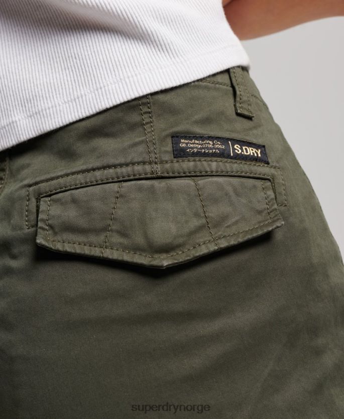Superdry grønn klær 86P46D2574 slim cargo-bukser i økologisk bomull kvinner