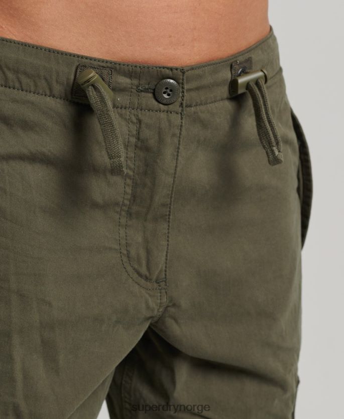 Superdry grønn klær 86P46D2603 fallskjermbukse i økologisk bomull kvinner