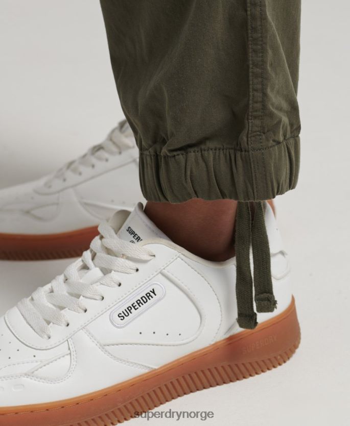 Superdry grønn klær 86P46D2603 fallskjermbukse i økologisk bomull kvinner