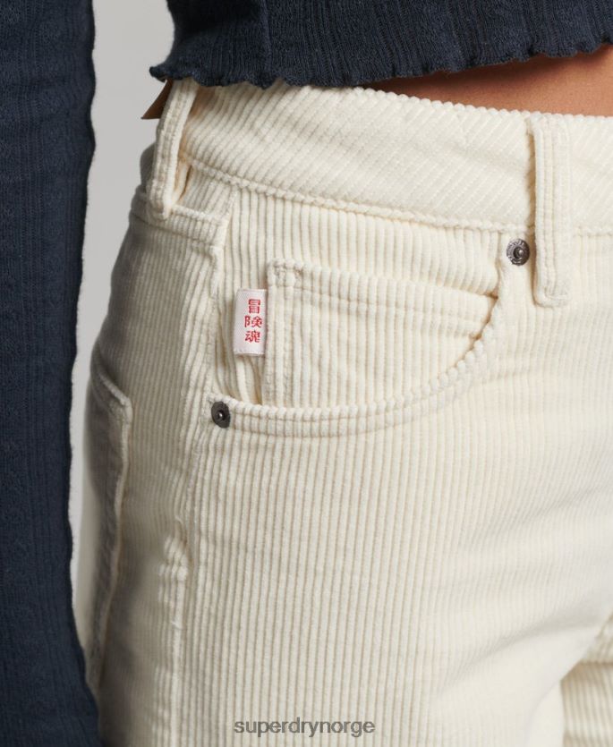 Superdry krem klær 86P46D2587 vintage bukser med vidde ben kvinner