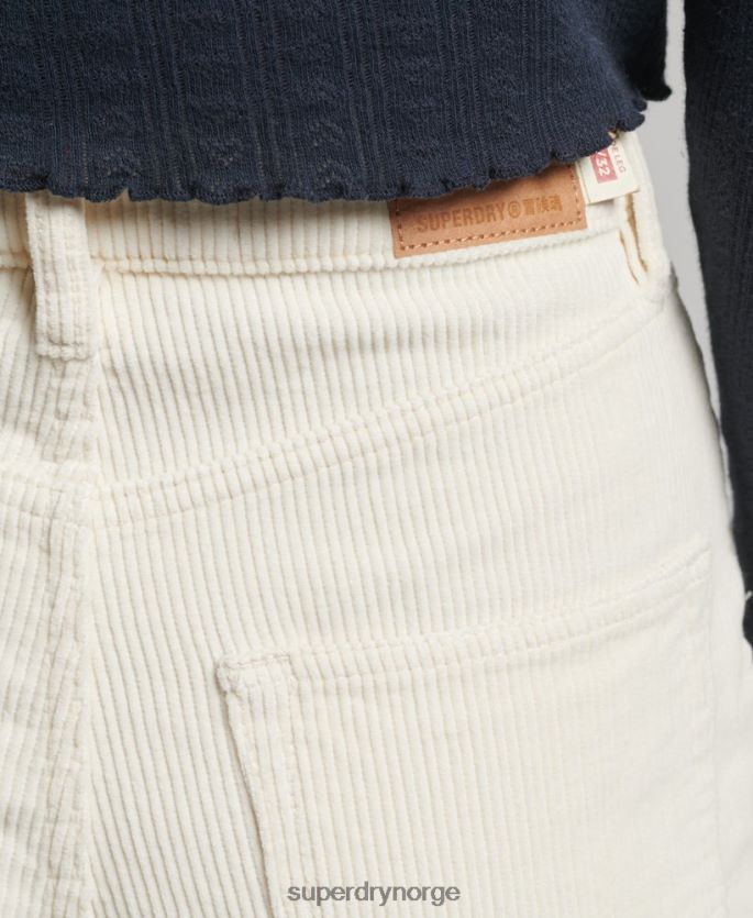 Superdry krem klær 86P46D2587 vintage bukser med vidde ben kvinner