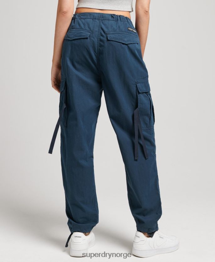 Superdry marinen klær 86P46D2600 fallskjermbukse i økologisk bomull kvinner