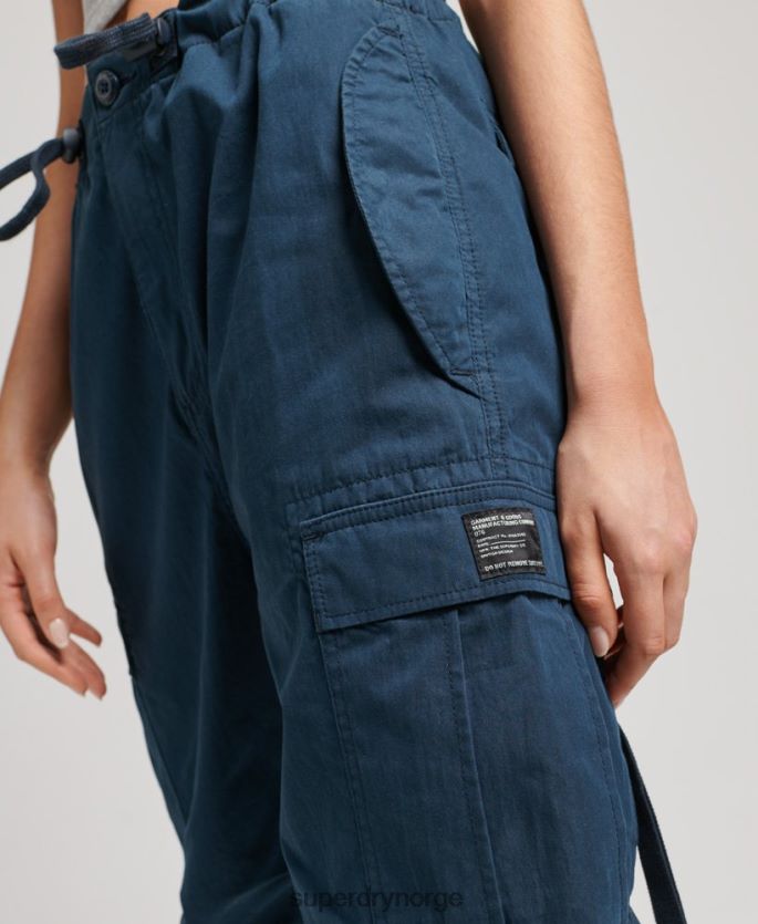 Superdry marinen klær 86P46D2600 fallskjermbukse i økologisk bomull kvinner