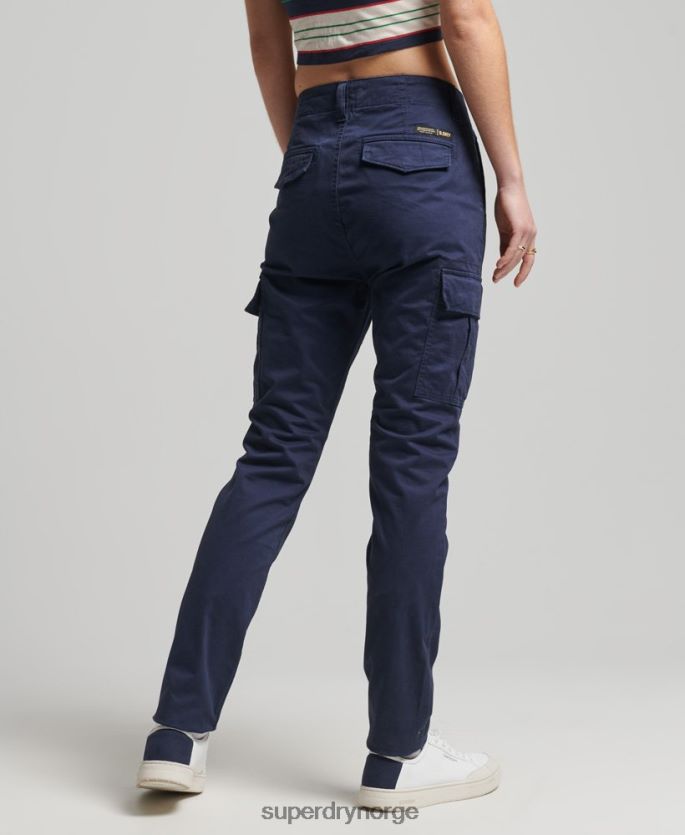 Superdry marinen klær 86P46D6512 slim cargo-bukser i økologisk bomull kvinner