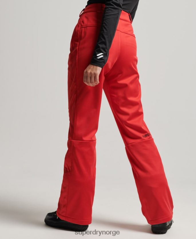 Superdry rød klær 86P46D2590 ski softshell slimbukser kvinner