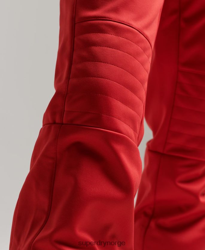 Superdry rød klær 86P46D2590 ski softshell slimbukser kvinner
