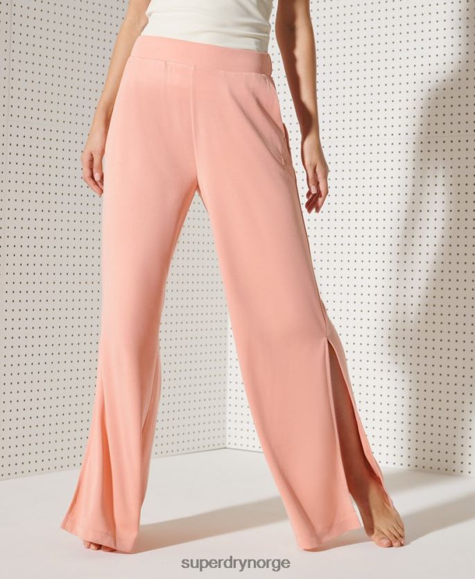 Superdry rosa klær 86P46D3944 flex bukser med brede ben kvinner