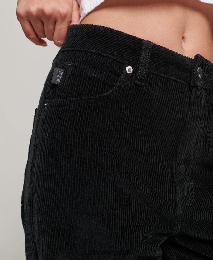 Superdry svart klær 86P46D2577 vintage bukser med vidde ben kvinner