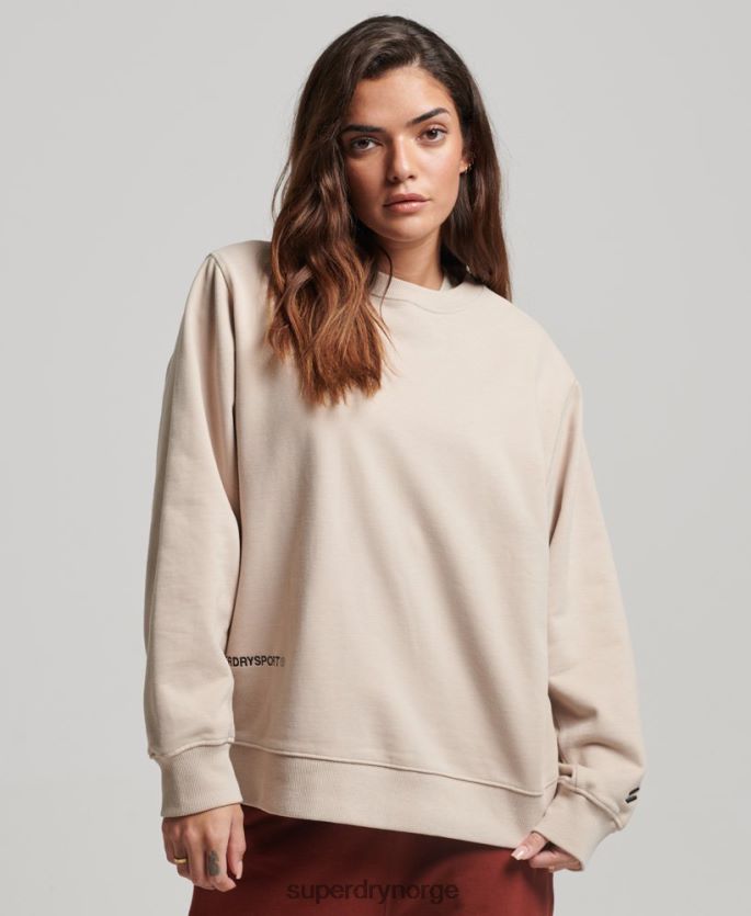 Superdry beige klær 86P46D3309 genser for kjernemannskap kvinner
