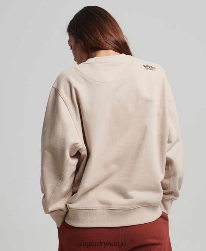 Superdry beige klær 86P46D3309 genser for kjernemannskap kvinner