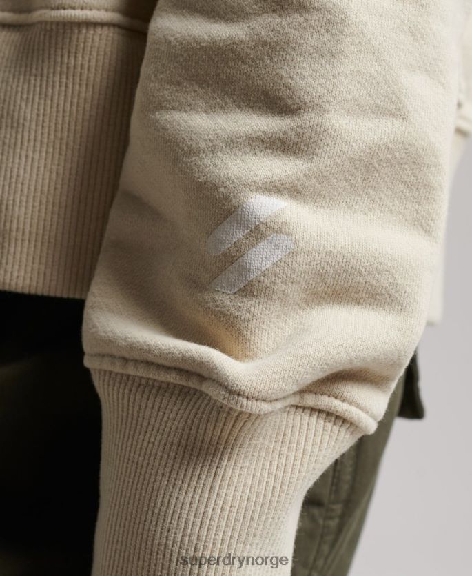 Superdry beige klær 86P46D3360 core sport crop box hettegenser kvinner