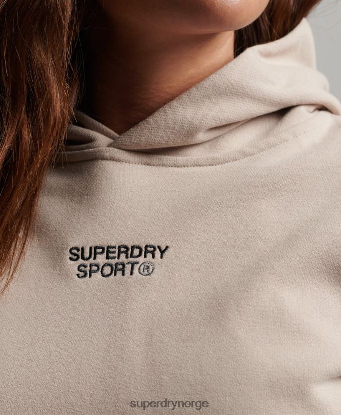Superdry beige klær 86P46D3381 core oversized hettegenser kvinner