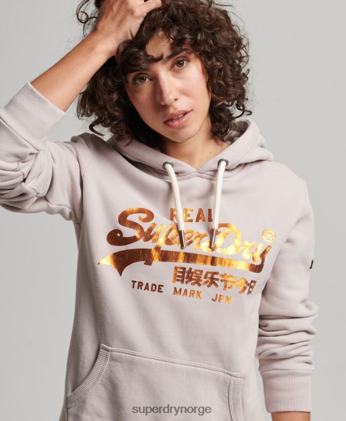 Superdry beige klær 86P46D3424 utsmykket hettegenser kvinner