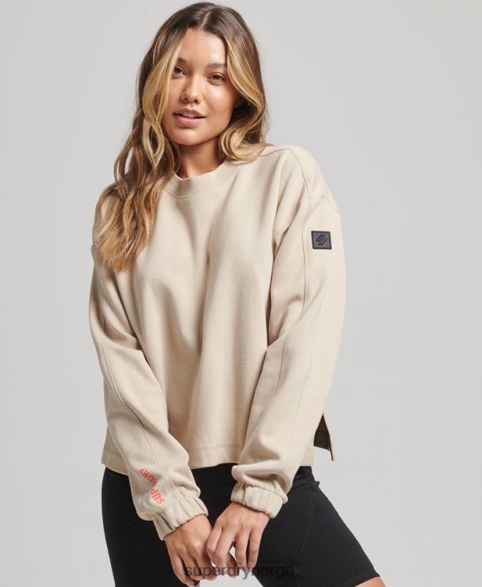 Superdry beige klær 86P46D5773 kode tech crew sweatshirt kvinner