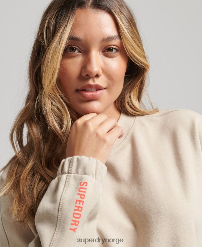 Superdry beige klær 86P46D5773 kode tech crew sweatshirt kvinner