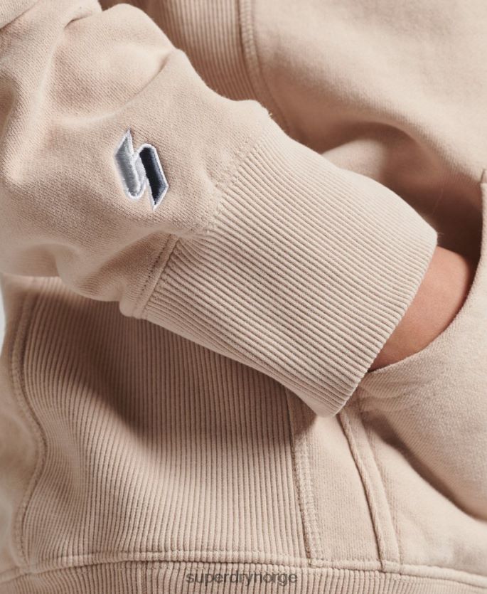 Superdry beige klær 86P46D5889 kode lineær løs hettegenser kvinner