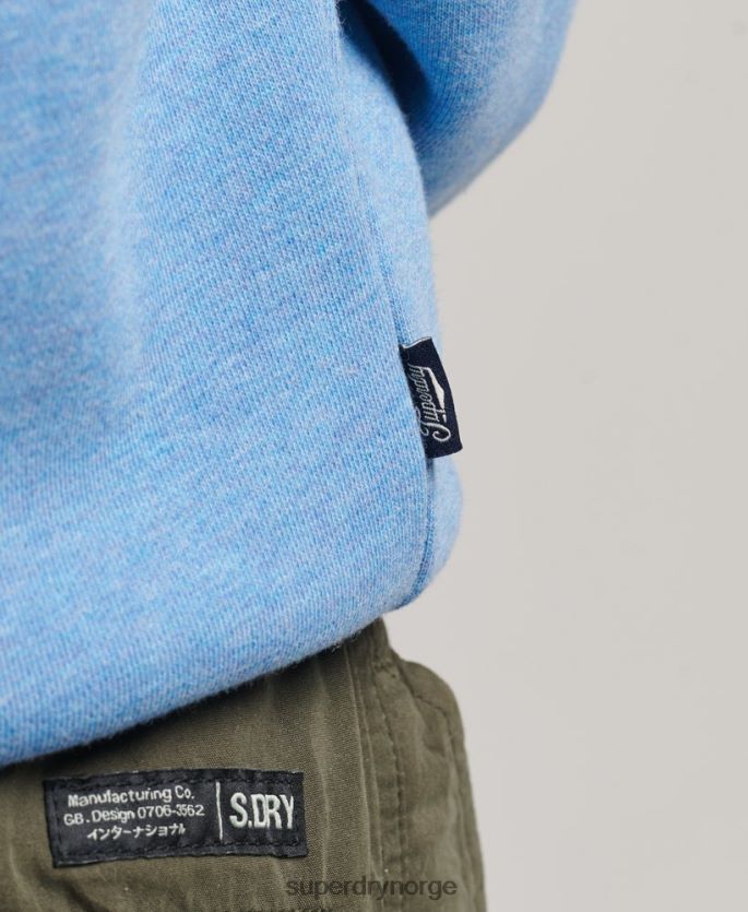 Superdry blå klær 86P46D3445 vintage logo brodert henley topp kvinner