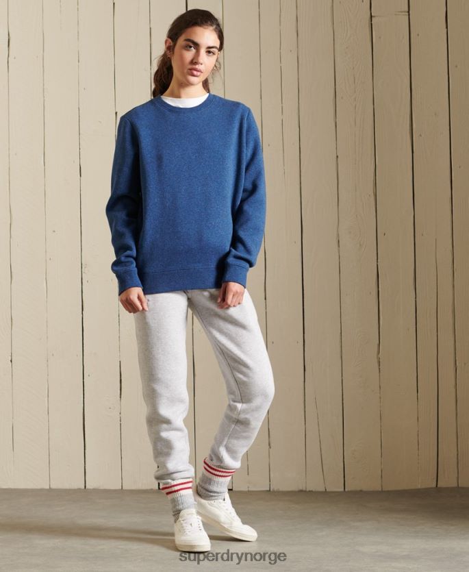 Superdry blå klær 86P46D3455 vintage sweatshirt med logobesetning kvinner