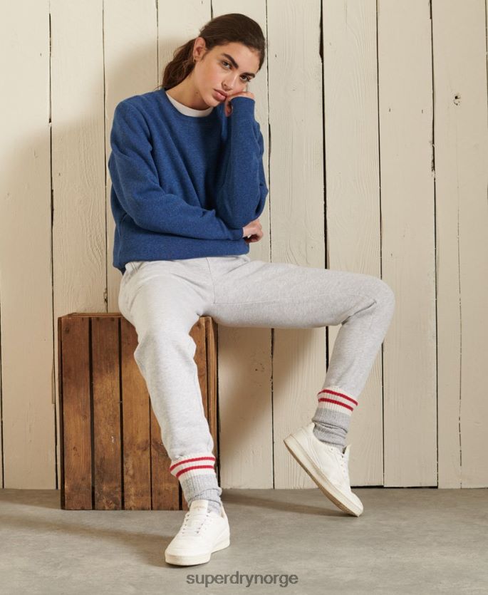 Superdry blå klær 86P46D3455 vintage sweatshirt med logobesetning kvinner