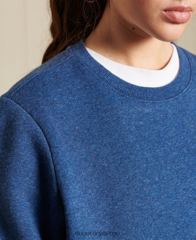 Superdry blå klær 86P46D3455 vintage sweatshirt med logobesetning kvinner