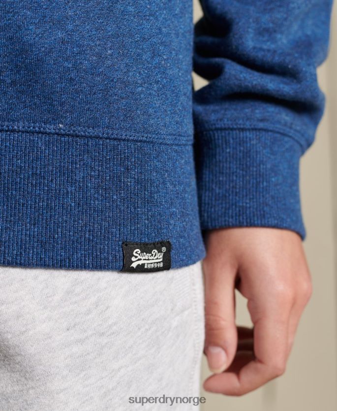 Superdry blå klær 86P46D3455 vintage sweatshirt med logobesetning kvinner