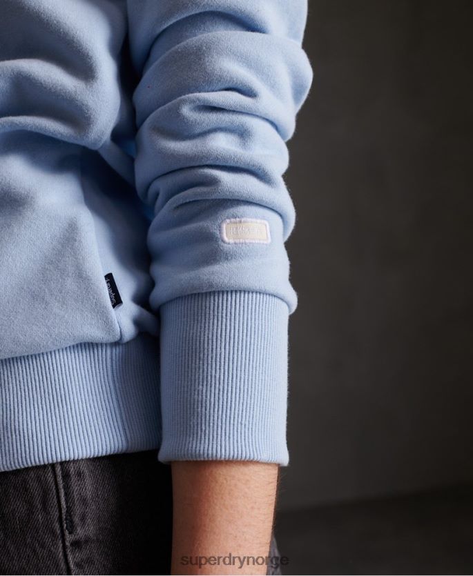 Superdry blå klær 86P46D3508 registrert flock ubørstet hettegenser kvinner